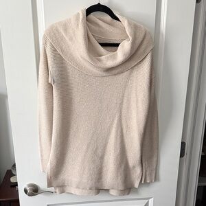 LOFT Elegant Cream Turtleneck Sweater